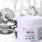 Two containers of foam rust remover powder for household metal cleaning