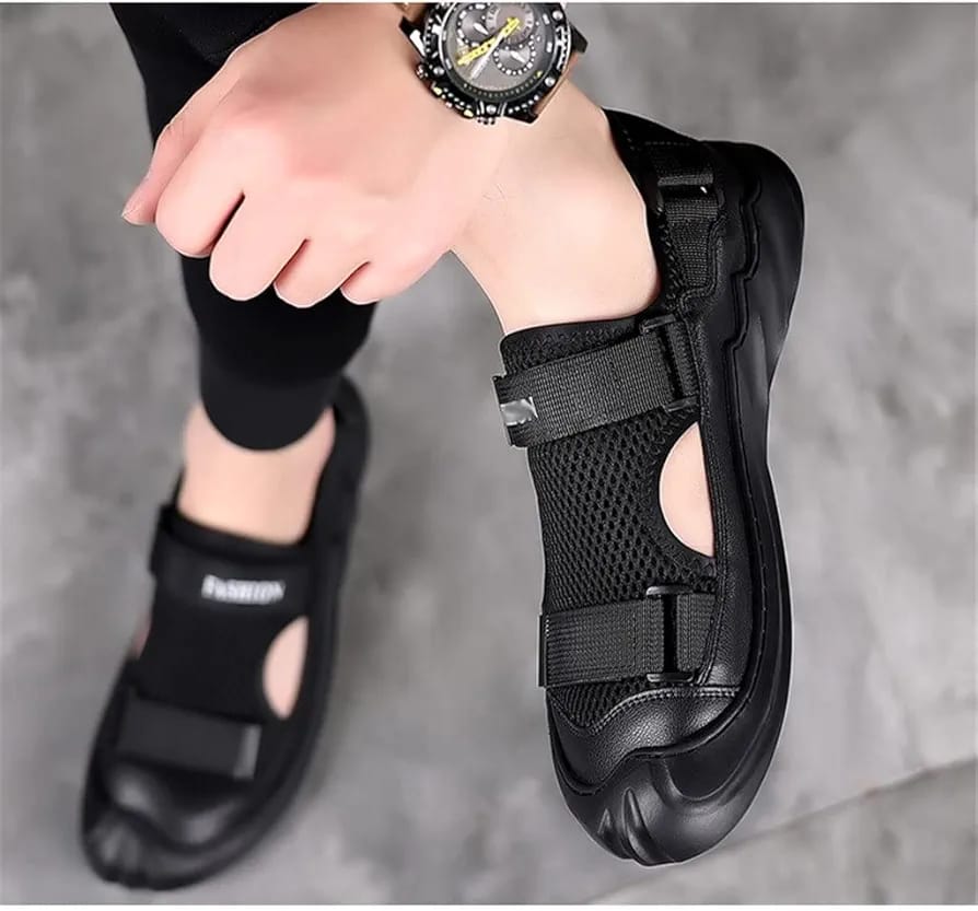 A pair of large size men's soft sole sandals for casual use