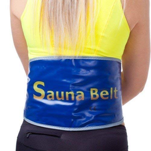 A black slimming waist support belt showing the wrap-around design