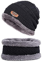 Unisex Woolen Cap and Neck Warmer Scarf Set