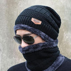 Unisex Woolen Cap and Neck Warmer Scarf Set