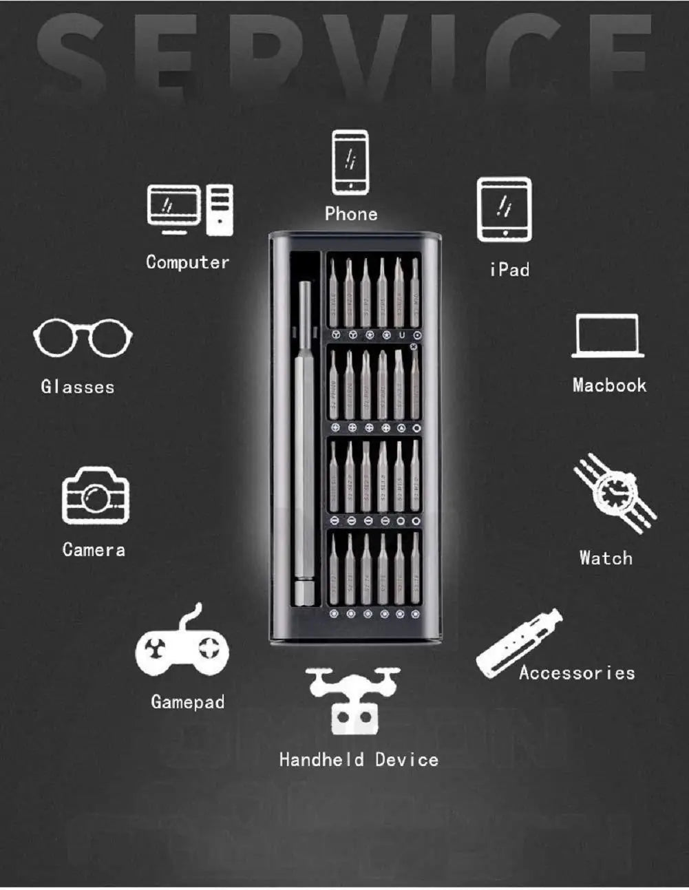 Screwdriver Set, 24-Piece Multi-Head Toolkit