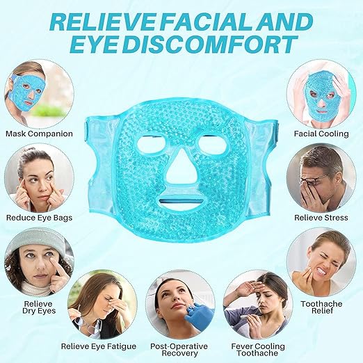 HanGlow ICE Face Mask, Cold Face & Eye Masks, Cooling