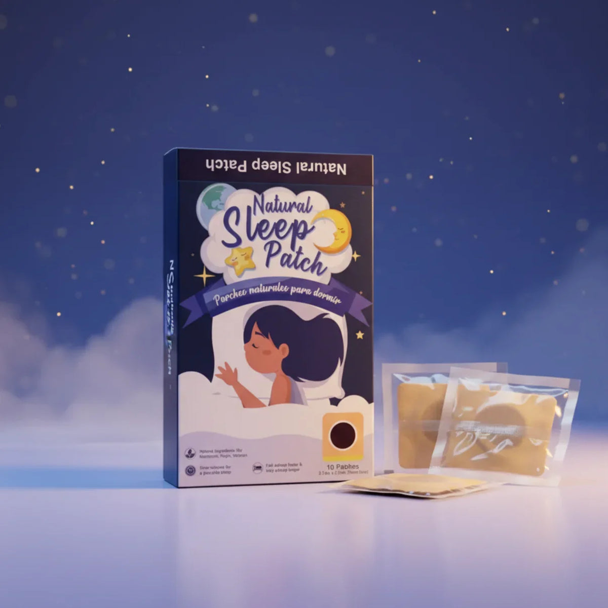 A pack of 10 sleep patches for nightly use