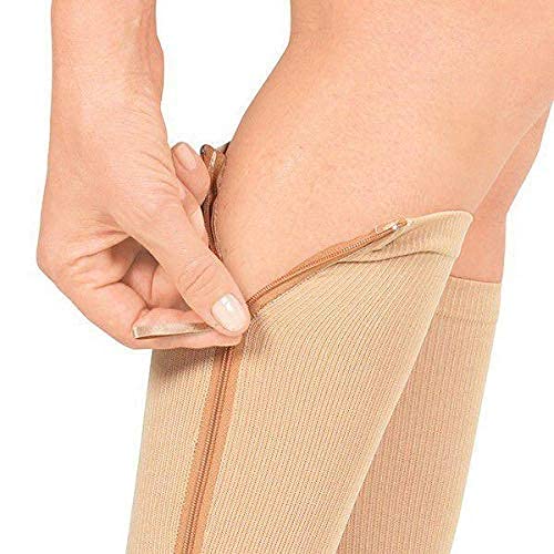 Stocking Knee High Socks with Zipper Compression Socks