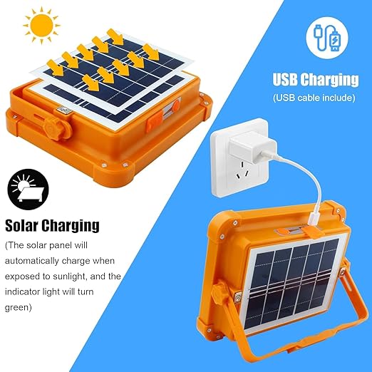 Solar Rechargeable LED Flood Light with Built-in Power Bank