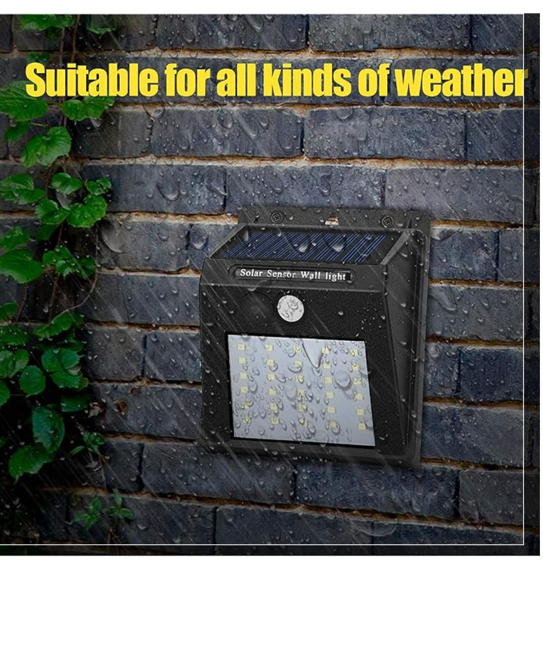Solar LED Outdoor Wall Light with Motion Sensor for Garden and Pathway