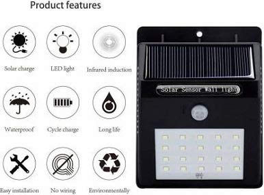Solar LED Outdoor Wall Light with Motion Sensor for Garden and Pathway