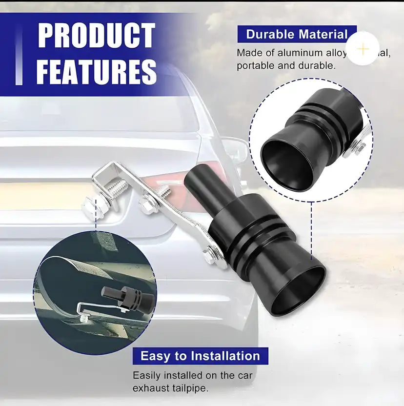 Car Turbo Sound Whistle Muffler Simulator Vehicle Exhaust Pipe Refit Device