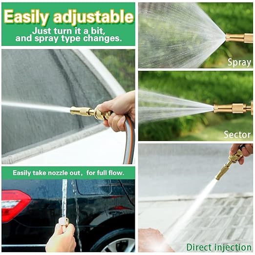 Brass Nozzle Water Spray for Garden Hose and Cleaning