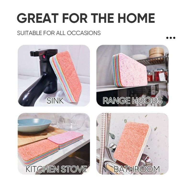 Rainbow Microfiber Dish Cleaning Sponges, microfiber
