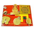 Shree Laxmi Dhan Varsha Yantra Set for Wealth and Prosperity (Golden)