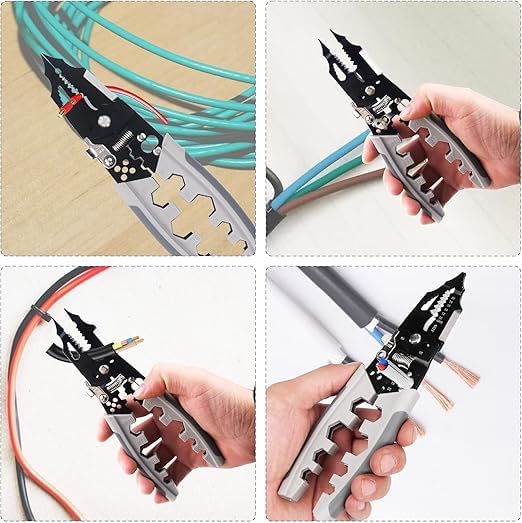 Wire Stripper and Cutter Pliers Tool with Chromium-Vanadium Steel