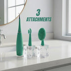 3-in-1 dental and face cleaner tool with interchangeable heads