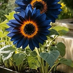 Blue Flame Sunflower Seeds and Organic Pot Mix Combo