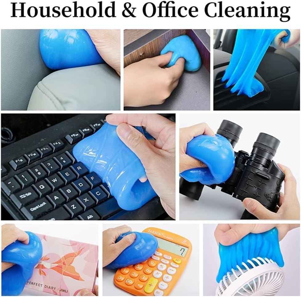 Car Cleaning Gel and Universal Dust Removal Putty for Auto Interiors and Electronics