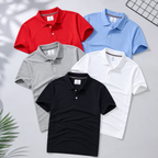 Polo T-shirt Combo Pack of 5 - Red, Black, White, Sky Blue, Grey