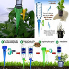 Self Watering Spikes for Plants with Adjustable Flow Control, Pack of 2