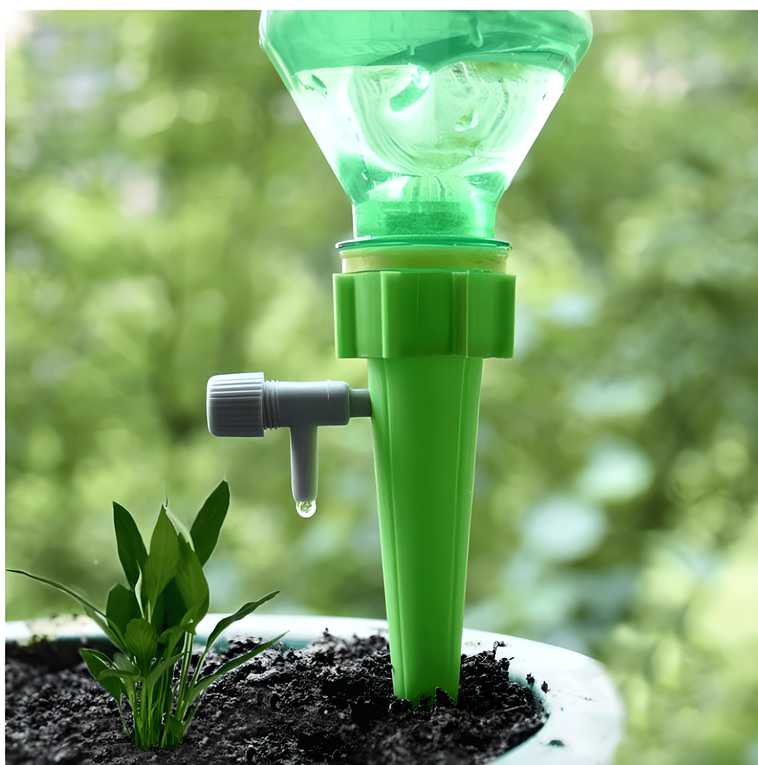 Self Watering Spikes for Plants with Adjustable Flow Control, Pack of 2