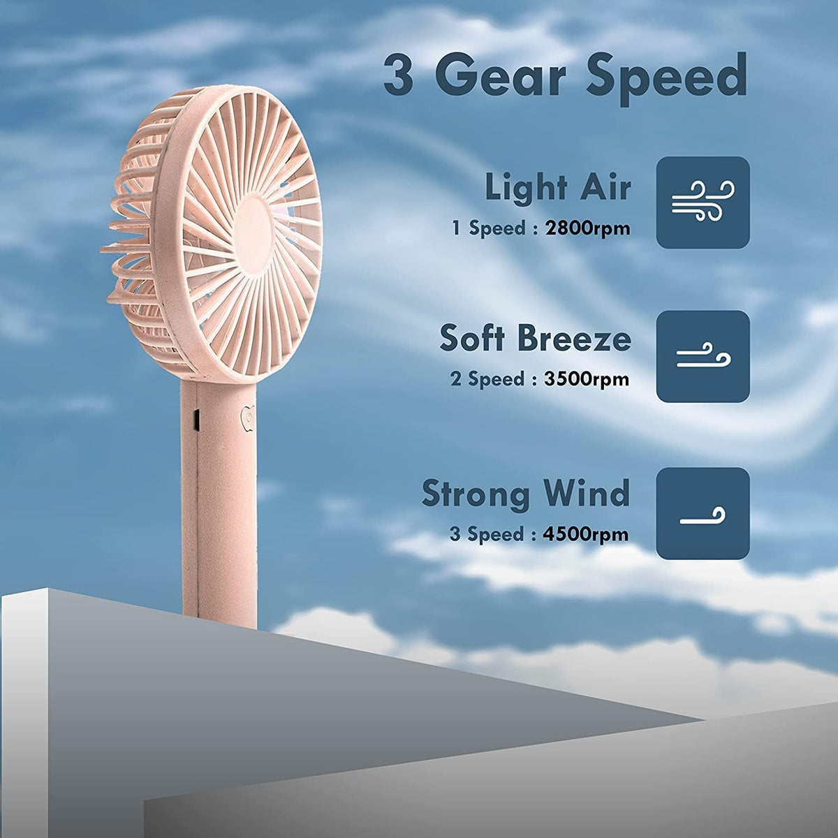 Mini Portable USB Hand Fan - Compact Rechargeable Cooling Device
