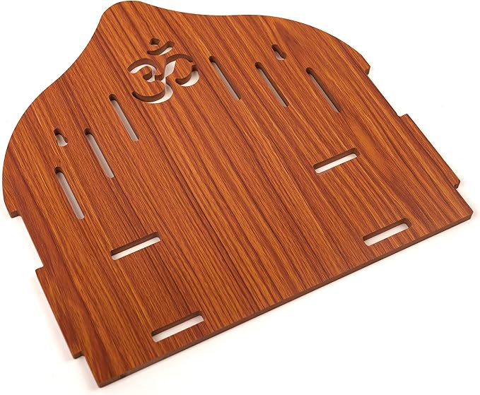 Wood Hand Crafted Om Pattern Home Temple