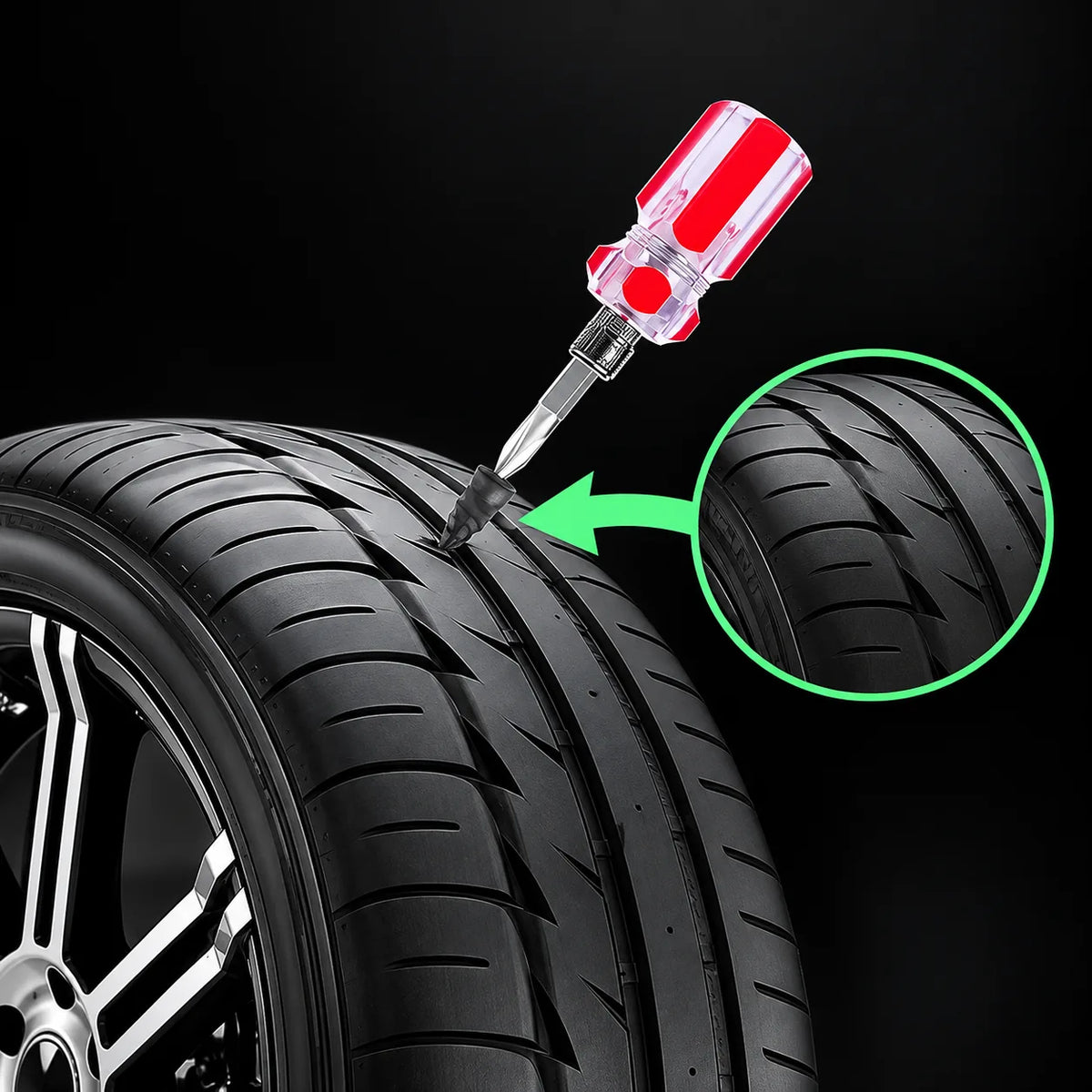 Motorcycle and Car Tire Repair Nails for Punctures (Pack of 10)