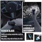 Rechargeable Car Rescue Flashlight with Window Hammer and Seat Belt Cutter