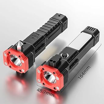 Portable LED Flashlight Multifunctional Work Light Power Bank (Pack Of 2)