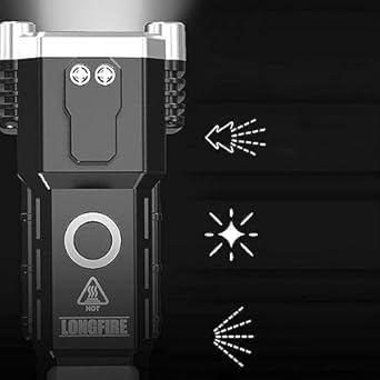 Rechargeable Car Rescue Flashlight with Window Hammer and Seat Belt Cutter
