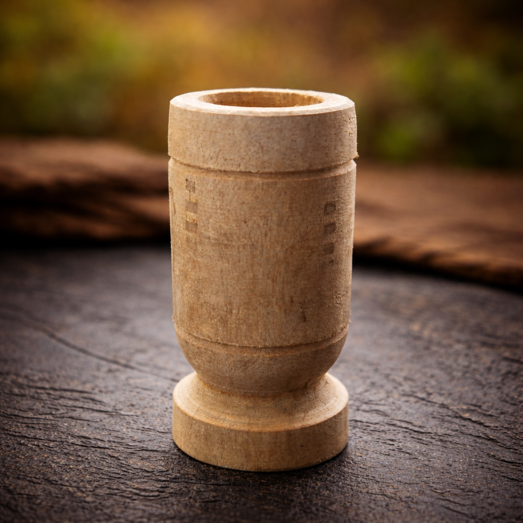 4 Inch Wooden Tumbler Glasses - Pack of 2