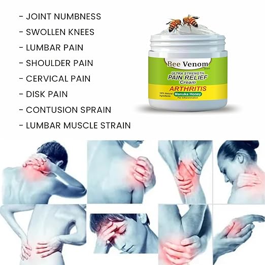 Bee Venom Ultra Strength Pain Relief Cream, 100g (Pack of 2)