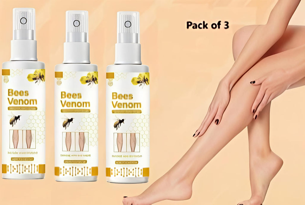 Three bottles of Venom Spray for Fighting Spider Veins in a set