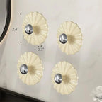 Petal Shaped Adhesive Wall Hooks, pack of 5