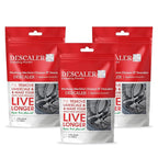 Three sachets of washing machine descaling powder in a pack