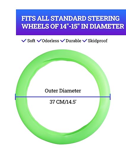 Universal Soft Silicone Steering Wheel Cover (Random Color)