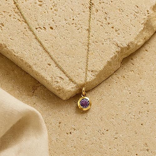 Alexandrite Birthstone Pendant with Gold Plated Chain