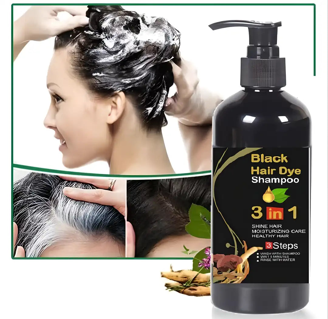 Black Hair Shampoo, 3-in-1 Formula