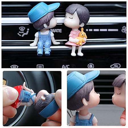 Cartoon Couple Doll Figurine for Car Dashboard