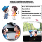 Cartoon Couple Doll Figurine for Car Dashboard